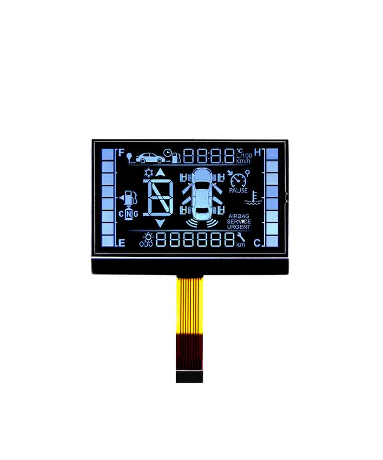 Customized Monochrome LCD Panel Segment Code Screen For Onboard Instrument