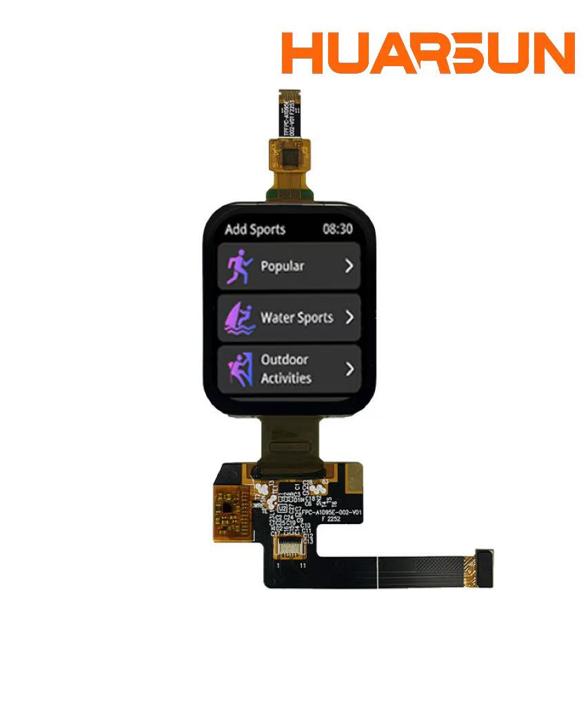 AM1.95 Inch 410(W)xRGBX502(H) QSPI ICNA3310 Custom Oled Screen