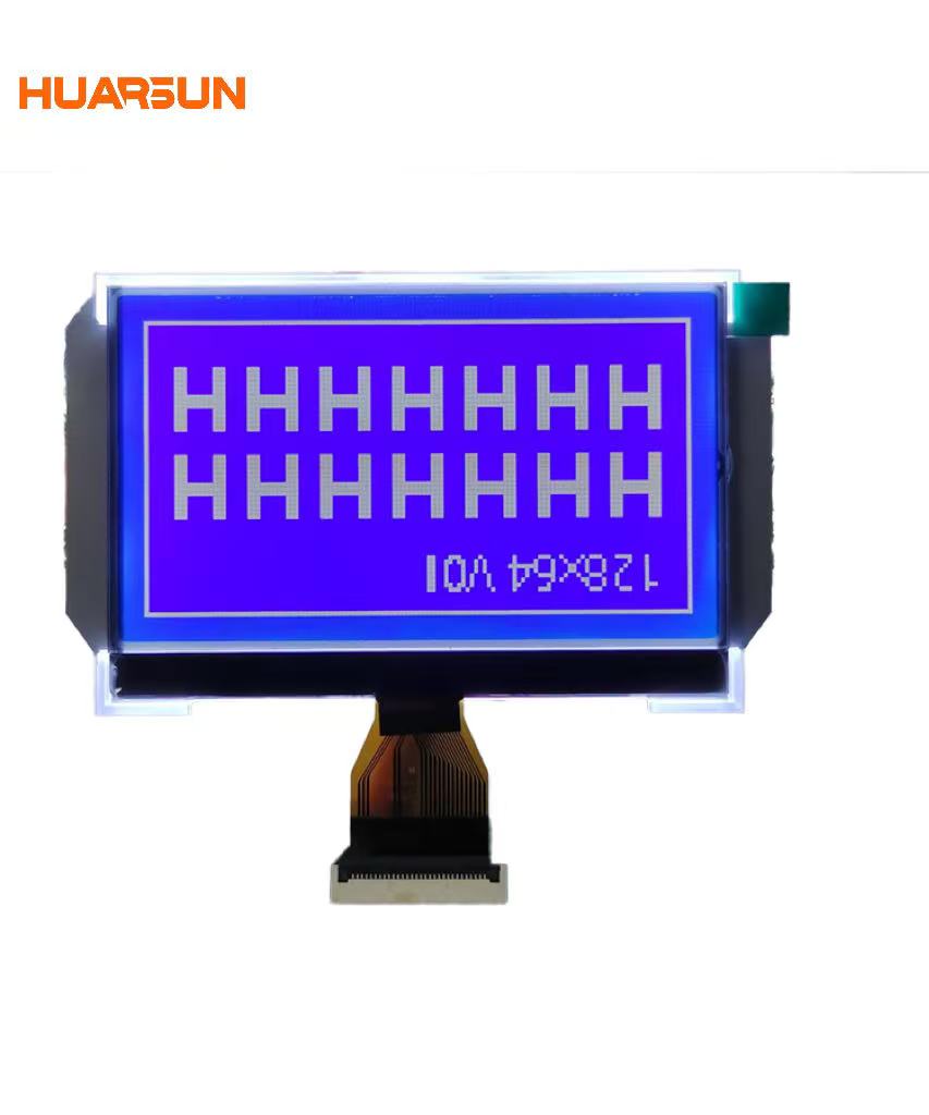 Monochrome Display 12864 STIN Negactive Blue Transmissive Screen with 2 White Leds