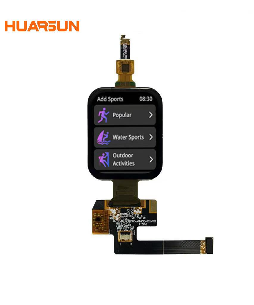 AM1.95 Inch 410(W)xRGBX502(H) QSPI ICNA3310 Custom Oled Screen