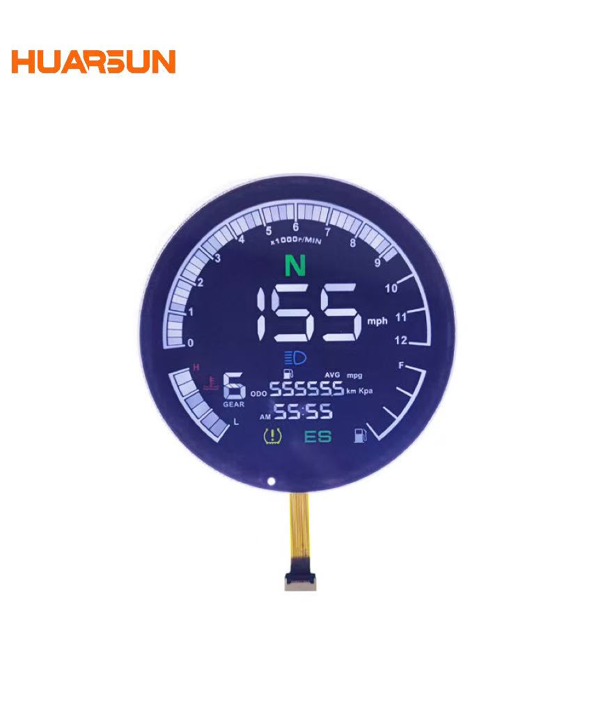 Customized Monochrome LCD Display Module ST7075 VA Round LCD Screen