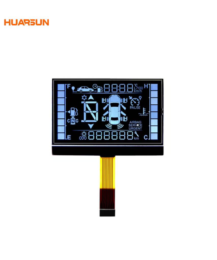 Customized Monochrome LCD Panel Segment Code Screen For Onboard Instrument
